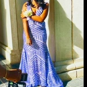 Used-Jovani Dress size 8 - dark color mesh